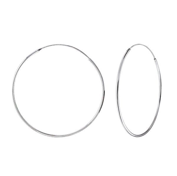 Kruhy - Stříbrné náušnice 45 mm