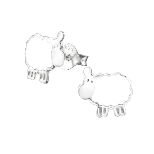 Ovečka - Stříbrné náušnice pro děti