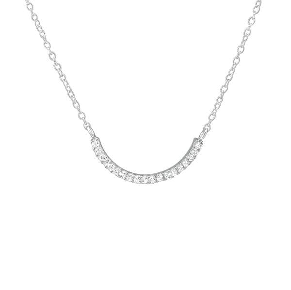 Stříbrný náhrdelník osazený zirkony