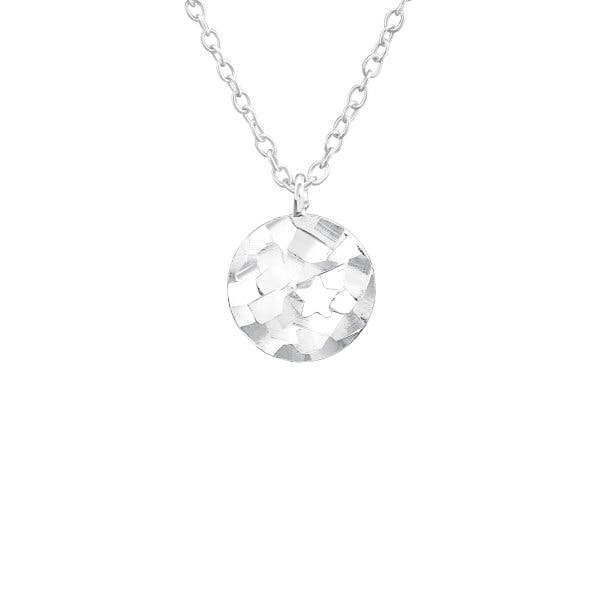 Stříbrný náhrdelník Medailon s hvězdou