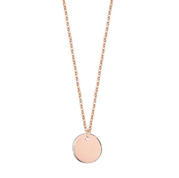 Stříbrný náhrdelník s medailonkem - plátovaný růžovým zlatem